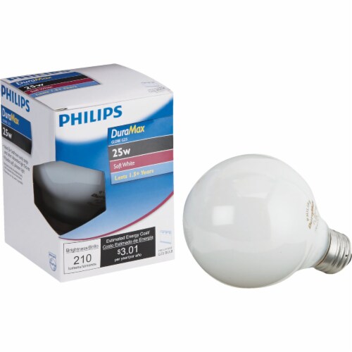 Philips DuraMax 25W Frosted Soft White Medium G25 Incandescent