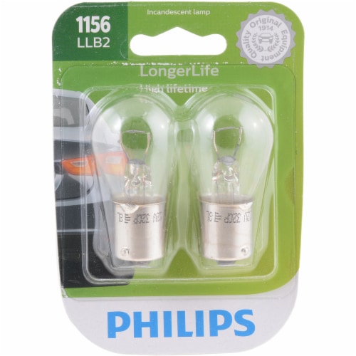 Philips LongerLife Miniature 1156 LLB2 Light Bulbs Perspective: front