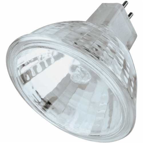 Philips 50W Equivalent Clear GU5.3 Base MR16 Halogen Spotlight Light Bulb Perspective: front