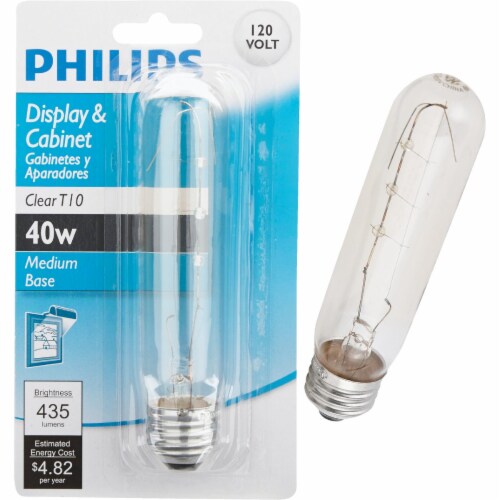 Philips 40W Clear Medium Tubular T10 Incandescent Display Light