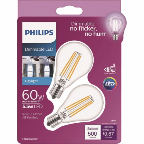 Philips 2pk 60w A15 Dl Led Bulb 5355 1 Fred Meyer