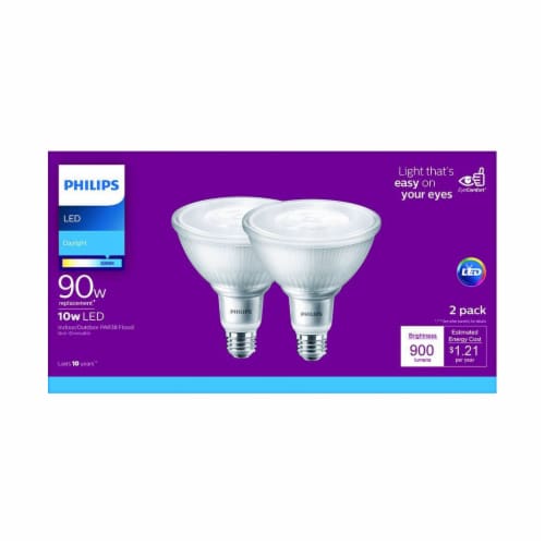 Philips 10-Watt (90-Watt) PAR38 LED Floodlight Bulbs Perspective: front
