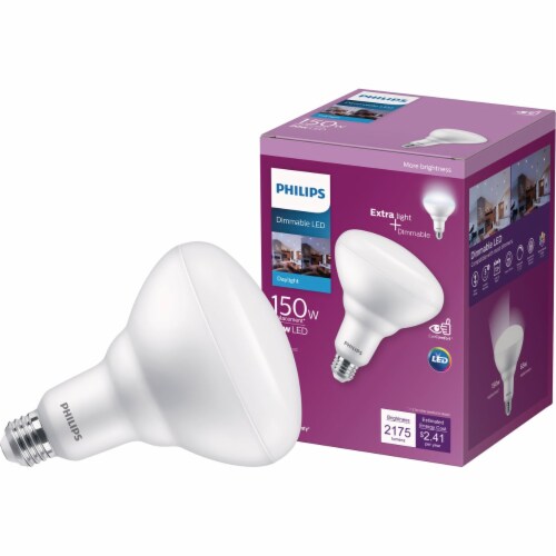 Philips 20 Watt 150 Watt Medium BR40 Flood LED Light Bulb 6.22 in Mariano s