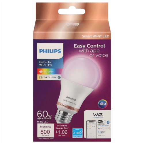 onbekend verkoper verhoging Philips Smart Wi-Fi® 8.8W LED Full Color Light Bulb, 1 ct - Pick 'n Save