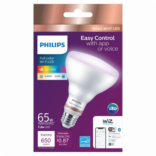 Verdeel overhemd Doen Philips Smart Wi-Fi® 7.2W LED Full Color Light Bulb, 1 ct - Pay Less Super  Markets