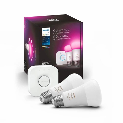 Philips Hue White and Color Ambiance GU10 Smart Light Bulb, 60W