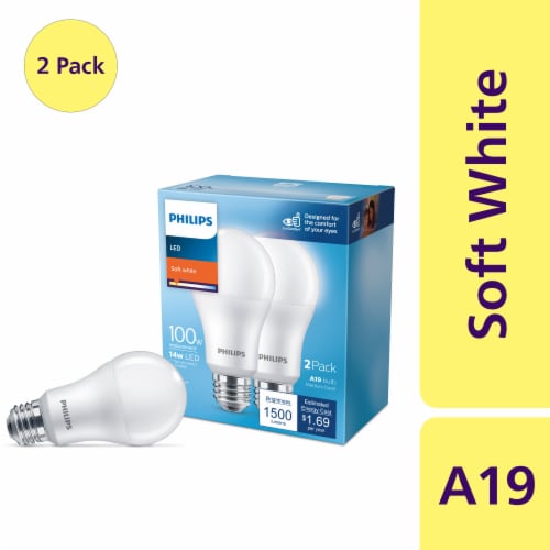 prangende så Marvel Philips Soft White14-Watt (100-Watt) A19 LED Light Bulbs, 2 pk - Kroger