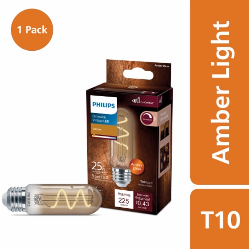 bomuld trug Tangle Philips 3.5-Watt (25-Watt) T10 Dimmable Amber LED Light Bulb, 1 ct - Pick  'n Save