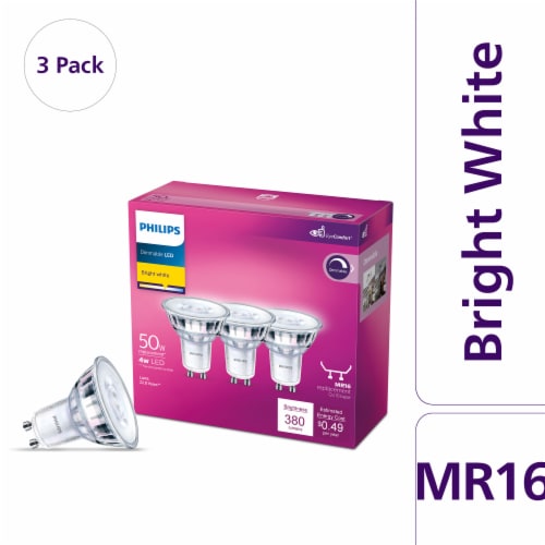 bevestigen geloof provincie Philips 4-Watt (50-Watt) MR16 Dimmable LED Light Bulbs, 3 pk - Fred Meyer