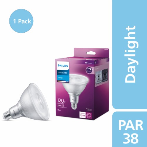 Philips 13-Watt (120-Watt) PAR38 Reflector LED Dimmable Light Bulb - Daylight (5000K) Perspective: front