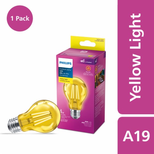 Philips 4-Watt A19 Outdoor Party LED Light Bulb, 1 - Pay Less Super Markets