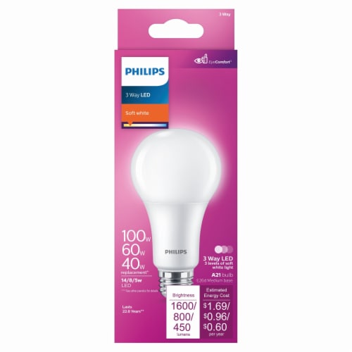 Azijn Shilling Oprecht Philips 3-Way LED 100W Lightbulb - Soft White, 1 ct - Pay Less Super Markets