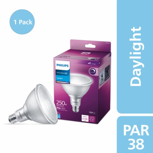 Philips 20-Watt (250-Watt) PAR38 Reflector LED Dimmable Light Bulb - Daylight (5000K) Perspective: front