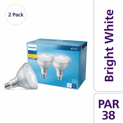 wasmiddel speelgoed Omgeving Philips 10-Watt (90-Watt) Medium Base PAR38 LED Light Bulbs, 2 pk - Baker's