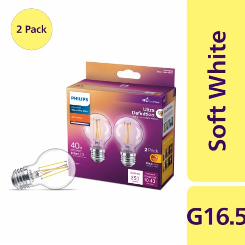 Philips 3.5-Watt (40-Watt) Globe G16.5 LED Bulbs, 2 pk - Fry's Food Stores