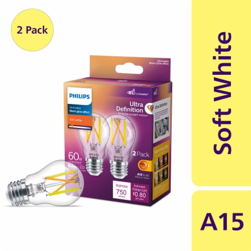 Philips 6.6-Watt (60-Watt) A15 LED Light Bulbs Perspective: front