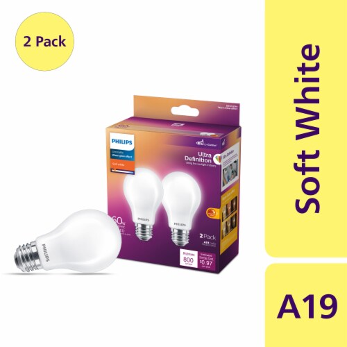 Belofte Master diploma Corrupt Philips 8-Watt (60-Watt) A19 LED Light Bulbs, 2 pk - Smith's Food and Drug