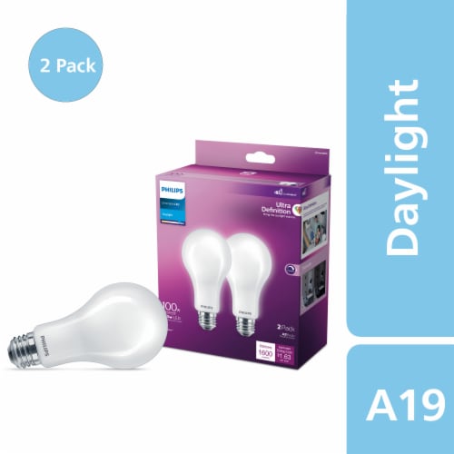 dome Stikke ud mekanisme Philips 13.5-Watt (100-Watt) A19 Dimmable LED Light Bulbs, 2 pk - Fry's  Food Stores