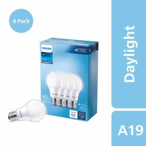 vangst Samenhangend spanning Philips 8.8-Watt (60-Watt) A19 LED Light Bulbs, 4 pk - Ralphs