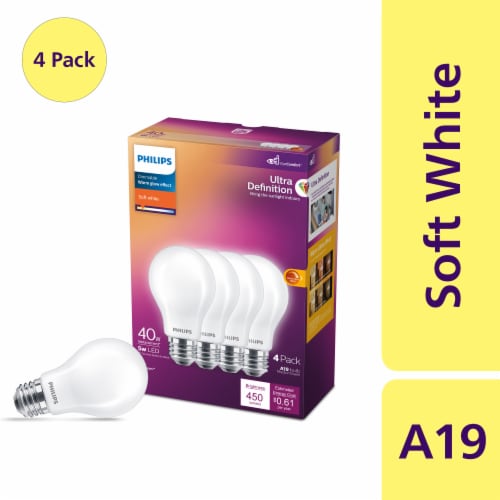 Bevoorrecht materiaal detectie Philips 5-Watt (40-Watt) A19 LED Light Bulbs, 4 pk - Pay Less Super Markets