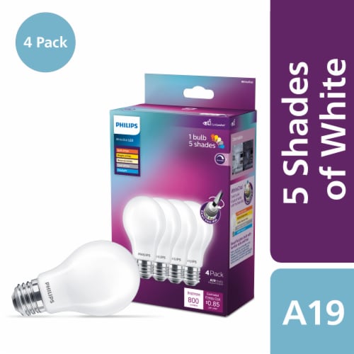 baden enthousiasme Gezond Philips 7-Watt (60-Watt) A19 LED Light Bulbs, 4 pk - Metro Market