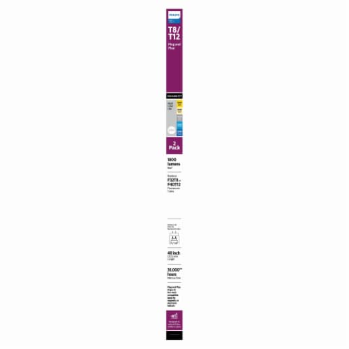 Philips 32 Watt 16- Watt Equiv T-8 Plug and Play Light Bulb Multi 5-CCT Light Bulb 3000K-6500K Perspective: front