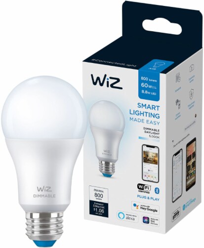 Wiz Dimmable Smart LED Light Bulb - Daylight Perspective: front