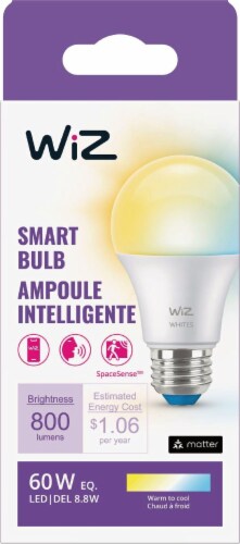 WIZ LED 60W A19 Tunable White Light Bulb Perspective: front