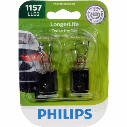 Philips LongerLife Miniature 1157 LLB2 Light Bulbs Perspective: front