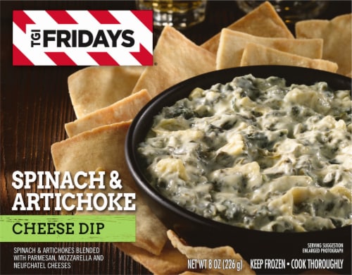 TGI Fridays Spinach & Artichoke Cheese Dip Perspective: front