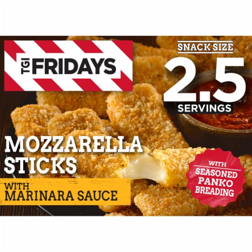 TGIF Mozzarella Sticks Frozen Snacks with Marinara Sauce Perspective: front