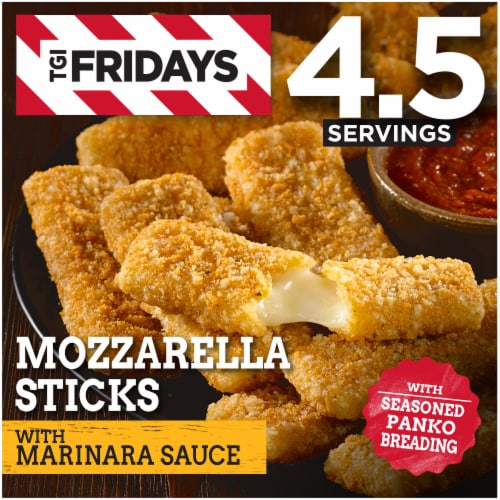 TGIF Mozzarella Sticks Frozen Snacks with Marinara Sauce Perspective: front