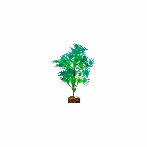 GloFish Medium Aquarium Plant - Green/Blue Perspective: front