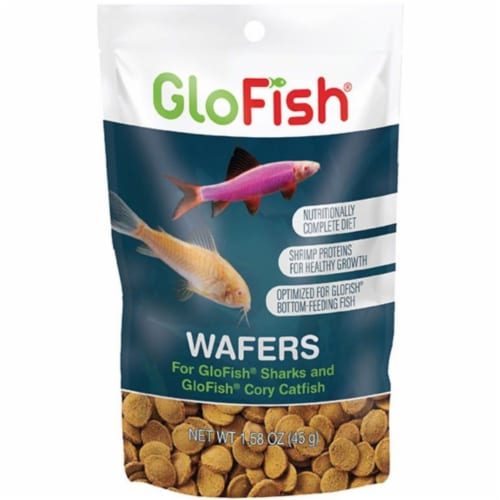 GloFish Cory Wafers Fish Food for GloFish Sharks and Cory Catfish Perspective: front