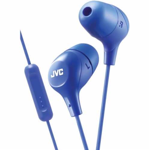 JVC Marshmallow Inner Ear Headphones with Mic Remote Blue 1 ct Mariano s