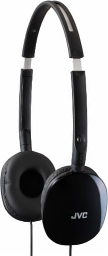 JVC HAS160MB Flat Headphones With Mic - Black Perspective: front