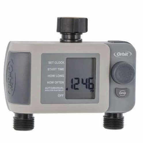 Orbit Programmable 2 zone Sprinkler Timer - Total Qty: 1 Perspective: front