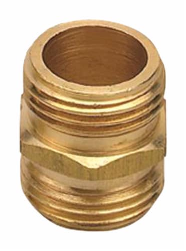 Orbit 3/4 in. Brass Threaded Double Male Hose Connector - Total Qty: 12 Perspective: front