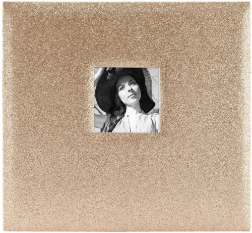 MBI Expressions Post Bound Album W/Window 12 x12 -Glitter Golden Perspective: front
