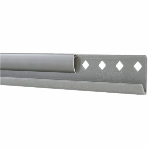 FreedomRail 24 In. Nickel Horizontal Hanging Rail with Cover 7913452445 Perspective: front