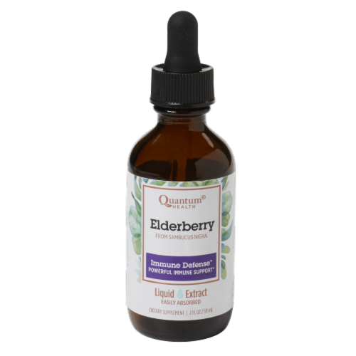 Quantum Health® Derma Elderberry Liquid Extract Perspective: front