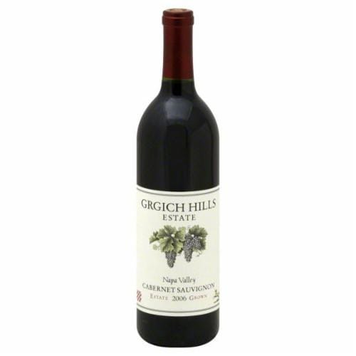 Grgich Hills Estate Cabernet Sauvignon Perspective: front