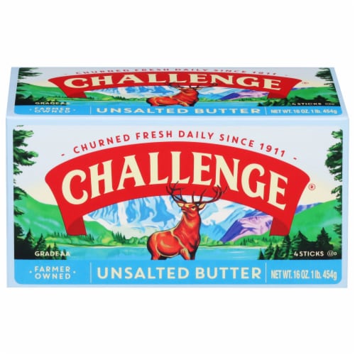 Challenge® Unsalted Butter Sticks Perspective: front