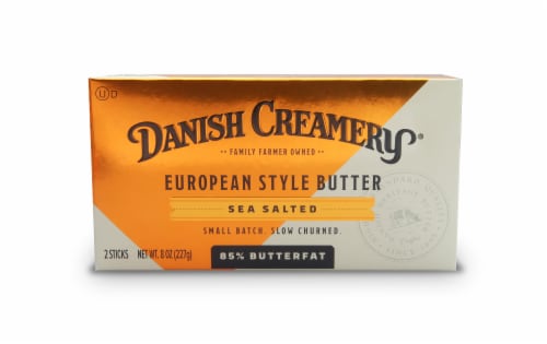 Danish Creamery Sea Salted European Style Butter Sticks Perspective: front