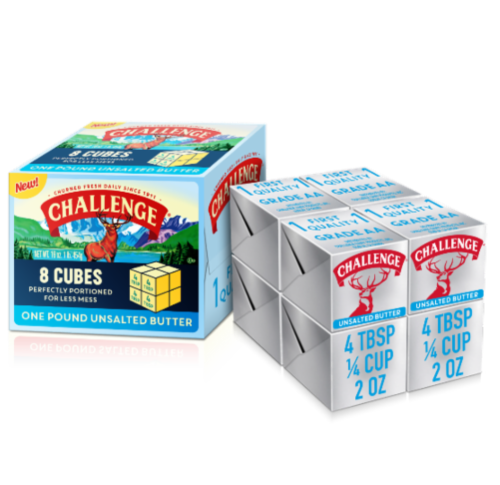 Challenge® Unsalted Butter Cubes Perspective: front