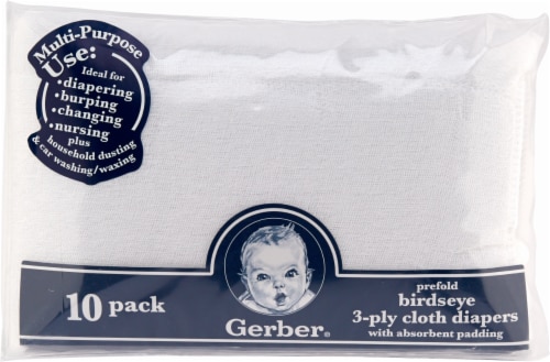 Gerber® Childrenswear Birdseye Cloth Pre-Fold Diapers Perspective: front