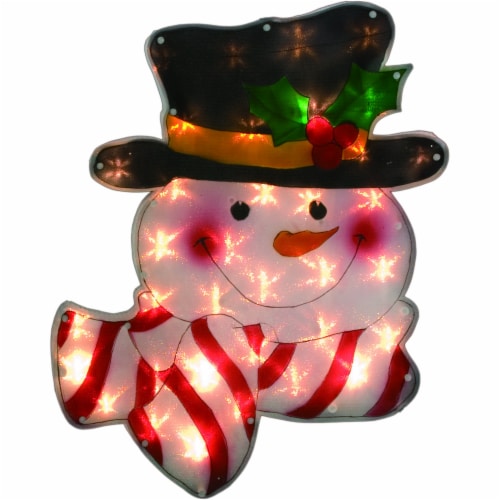 Sienna International Snowman Light Window Decor Perspective: front