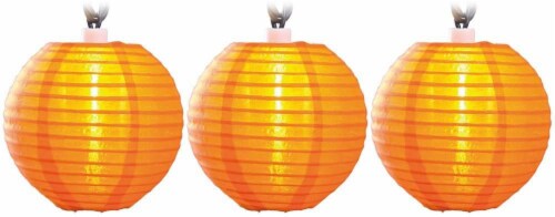Mini Orange Fabric Lantern Perspective: front