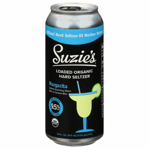 Suzie's® Loaded Organic Margarita Flavored Hard Seltzer Perspective: front