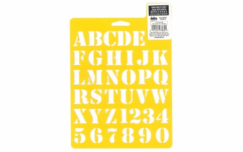 Delta Mania Alphabet Basic Stencil Perspective: front